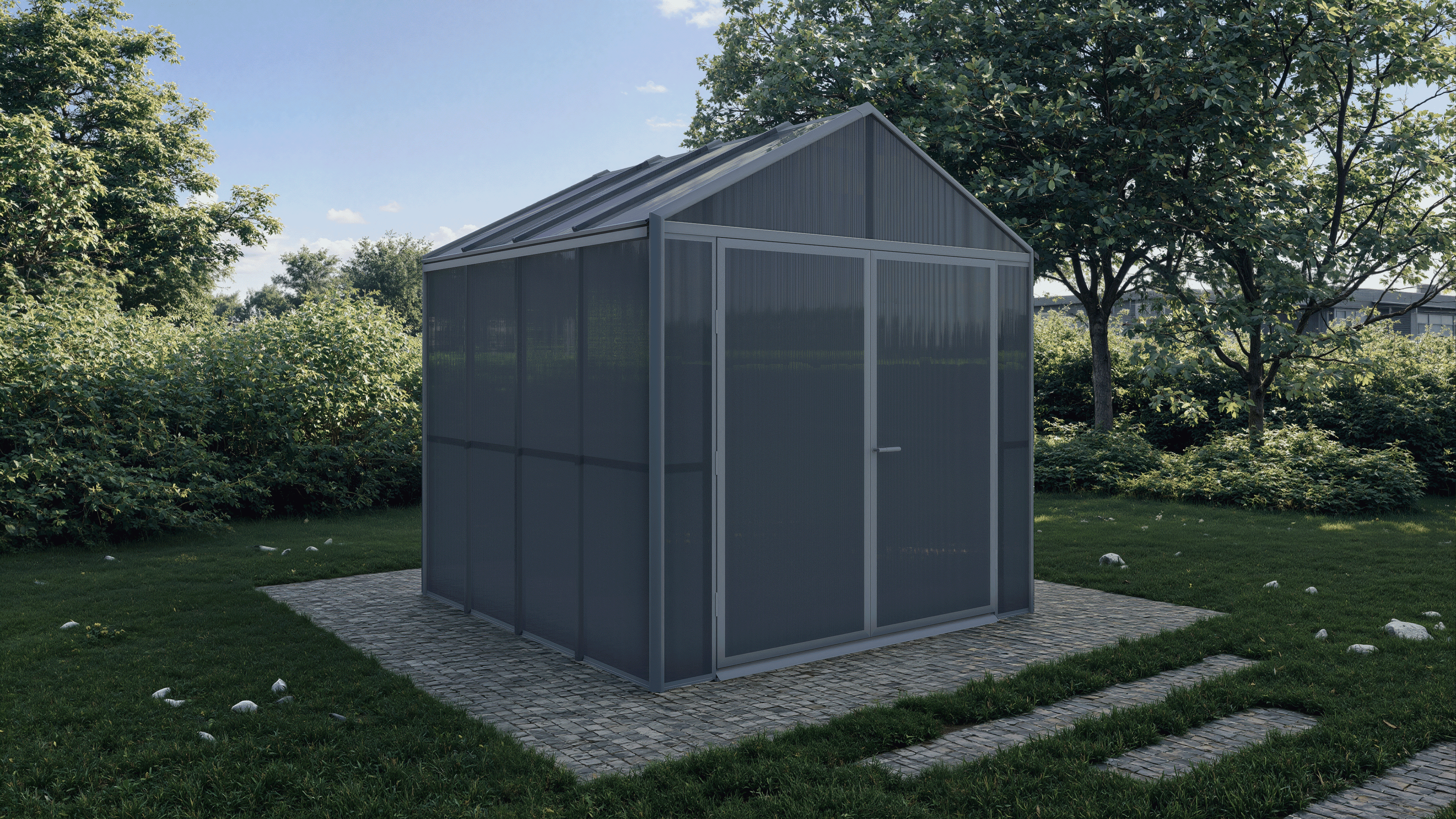 DOMER Slate Shed (Blue-Grey)