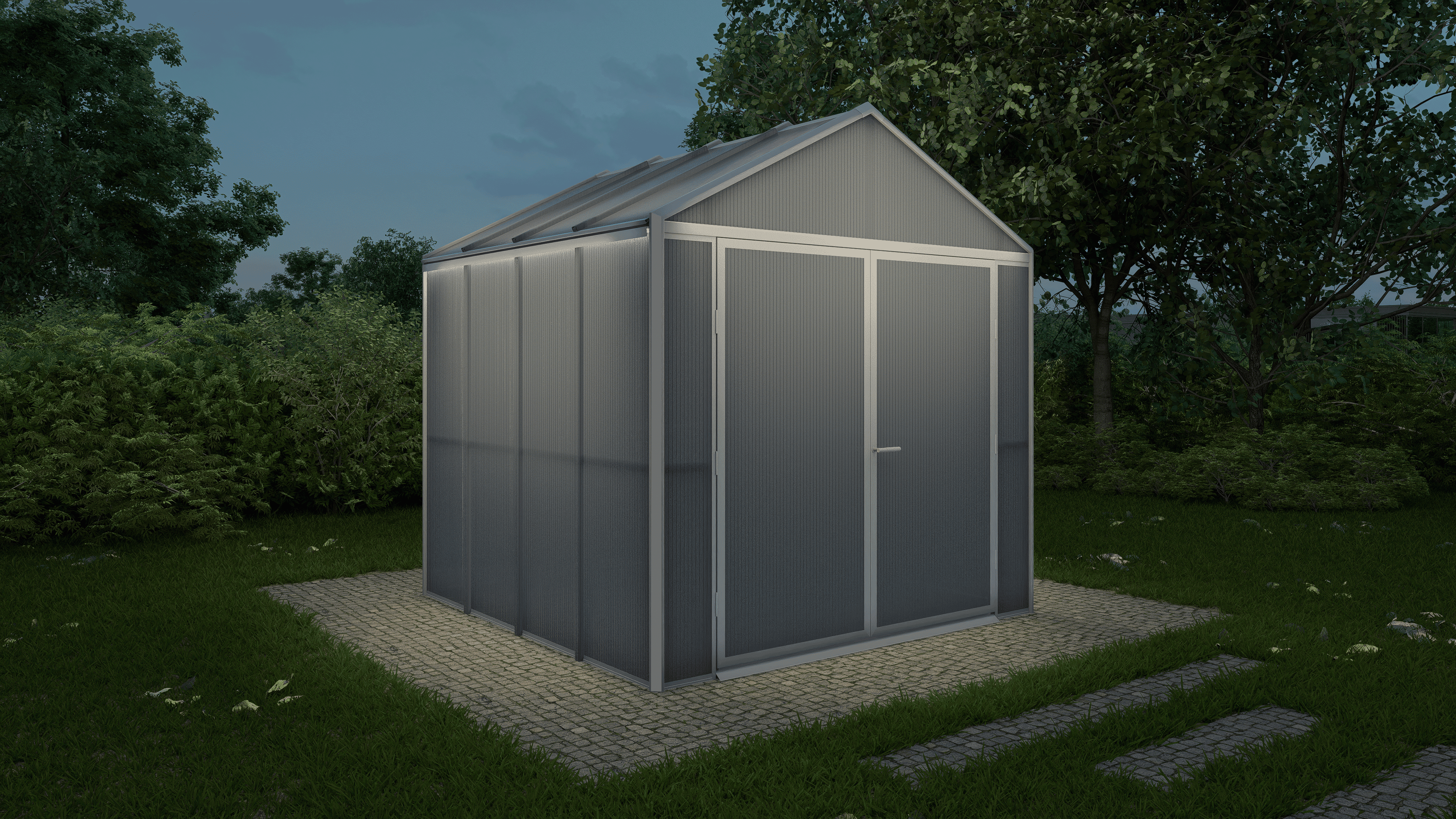 DOMER Slate Shed (Blue-Grey)
